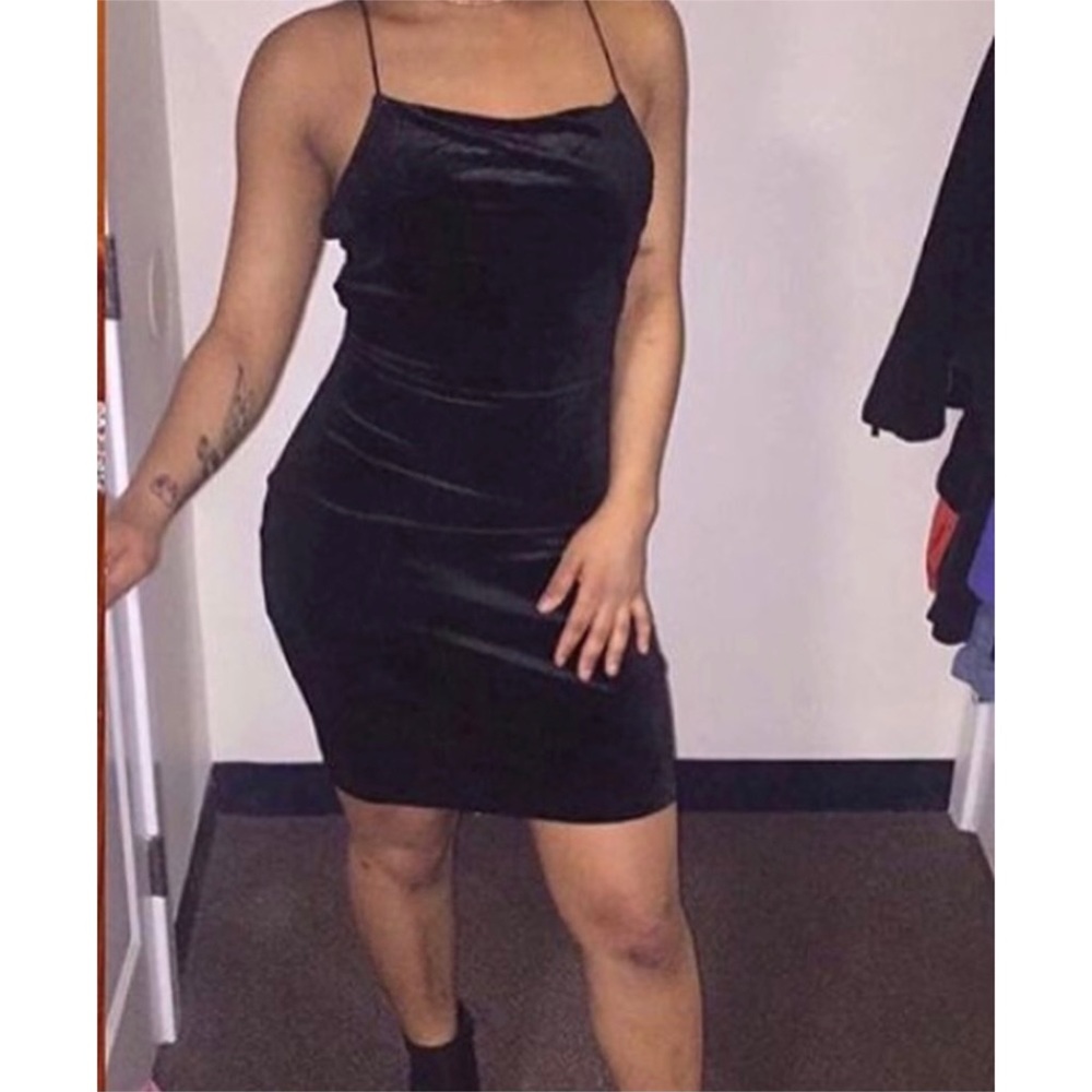 Black suade dress (super soft)